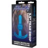 Голубой анальный стимулятор Tear Drop Butt Plug - 8,9 см.