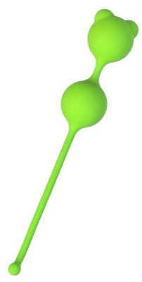 Зеленые вагинальные шарики A-Toys с ушками  Цена 1 198 руб. Длина: 16.4 см. Диаметр: 2.7 см. Вагинальные шарики A-Toys — это идеальный способ попрактиковать упражнения Кегеля. Маленькие ушки на вершине шарика усиливают удовольствие во время ношения. Удобный силиконовый шнур позволяет с легкостью вводить и извлекать игрушку. Водонепроницаемы и просты в уходе. Просто нанесите ваш любимый лубрикант и вставьте шарики один за другим. Рекомендуется использовать игрушку не более 2 часов, начиная с 20-30 минут ежедневно. Рабочая длина - 7,2 см. Вес - 65 гр. Страна: Китай. Материал: силикон.