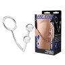 Кольцо на пенис с анальным стимулятором Two Bead Stainless Steel Anal Hook Cock Ring