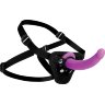 Лиловый поясной страпон Navigator Silicone G-Spot Dildo with Harness - 17,8 см.