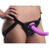Лиловый поясной страпон Navigator Silicone G-Spot Dildo with Harness - 17,8 см.
