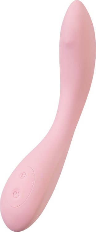 Розовый G-вибратор со стимулирующим шариком Mitzi - 21 см.