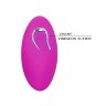 Лловое перезаряжаемое виброяйцо с пультом ДУ