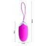 Лловое перезаряжаемое виброяйцо с пультом ДУ