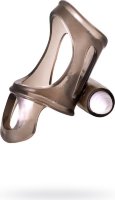 Дымчатая насадка на пенис Toyfa XLover с вибропулей