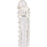 Закрытая прозрачная насадка-фаллос - 15 см.