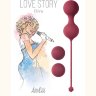 Набор бордовых вагинальных шариков Love Story Diva