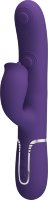 Сливовый вибратор-кролик с пульсацией Gigi - 22,8 см.