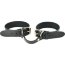 Черные кожаные наручники со съемной леопардовой опушкой  Цена 1 220 руб. - Черные кожаные наручники со съемной леопардовой опушкой