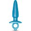 Голубая анальная пробка с кольцом Sleek Tapered Silicone Plug - 15 см. - Голубая анальная пробка с кольцом Sleek Tapered Silicone Plug - 15 см.