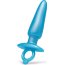 Голубая анальная пробка с кольцом Sleek Tapered Silicone Plug - 15 см. - Голубая анальная пробка с кольцом Sleek Tapered Silicone Plug - 15 см.