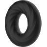 Чёрное эластичное эрекционное кольцо Super Soft