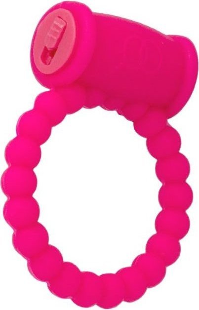 Розовое виброкольцо на пенис A-toys из силикона