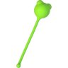 Зеленый силиконовый вагинальный шарик A-Toys с ушками