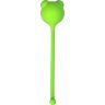 Зеленый силиконовый вагинальный шарик A-Toys с ушками