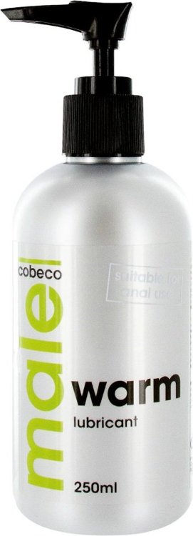Лубрикант с согревающим эффектом MALE Cobeco Warm Lubricant - 250 мл.