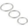Набор из 3 эрекционных колец под металл Metallic Silicone Cock Ring Set
