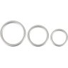 Набор из 3 эрекционных колец под металл Metallic Silicone Cock Ring Set