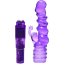 Фиолетовая виброракета с насадкой-кроликом Ribbed Rabbit Vibrator - 21,6 см. - Фиолетовая виброракета с насадкой-кроликом Ribbed Rabbit Vibrator - 21,6 см.