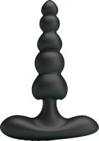 Черный анальный вибростимулятор Corban - 12 см.
