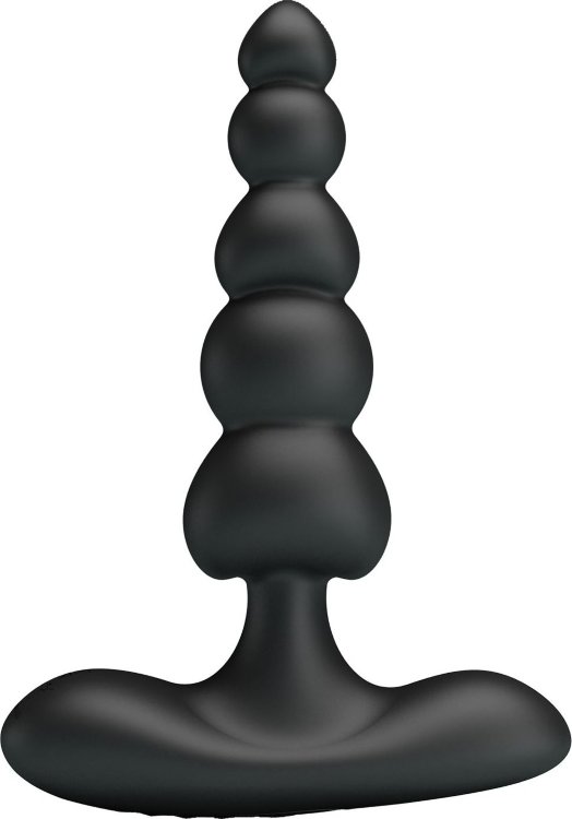Черный анальный вибростимулятор Corban - 12 см.