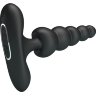 Черный анальный вибростимулятор Corban - 12 см.