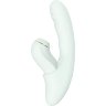 Мятный вибратор-кролик из 2 частей Fatima - 19 см.