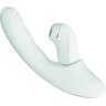 Мятный вибратор-кролик из 2 частей Fatima - 19 см.