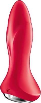 Красная анальная пробка с вибрацией и массажем бусинами Rotator Plug 1+ - 13 см.  Цена 8 609 руб. Длина: 13 см. Диаметр: 3.5 см. Анальная пробка Rotator Plug 1+ от Satisfyer представляет собой мощную секс-игрушку, вибрирующую и оснащенную вращающимися шариками. Она подходит для использования и мужчинами, и женщинами, так как была специально разработана для удовлетворения самых требовательных пользователей. Пробка оснащена двумя мощными моторами, один из которых обеспечивает вибрацию, а второй - вращение шариков в нижней части игрушки. Имеет 10 режимов вибрации и 10 режимов вращения шариков. Девайс имеет коническую форму бутона, что облегчит его введение, и расширенное основание, которое гарантирует безопасность при использовании. Rotator Plug 2+ с поддержкой Bluetooth подключается к бесплатному приложению Satisfyer Connect, что дает возможность полностью контролировать игрушку. Приложение Satisfyer Connect предлагает вам уникальные возможности. Оно совместимо с любым Android или Apple, смартфоном, планшетом и Apple Watch. Дистанционное управление позволит наслаждаться не только стандартными программами, но и эксклюзивными функциями по созданию своих режимов вибрации. Дополнительно в приложении есть опция, при использовании микрофона мобильного телефона можно делать преобразование окружающих звуков в вибрацию. Игрушка также вибрирует под музыку. Рабочая длина - 9 см. Страна: Германия. Материал: силикон. Батарейки: встроенный аккумулятор.