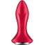 Красная анальная пробка с вибрацией и массажем бусинами Rotator Plug 1+ - 13 см.  Цена 8 609 руб. - Красная анальная пробка с вибрацией и массажем бусинами Rotator Plug 1+ - 13 см.