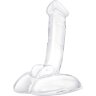 Стеклянный фаллоимитатор на подставке 7,5’’ Rideable Standing Glass Cock With Stability Base - 19 см.