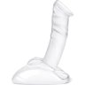 Стеклянный фаллоимитатор на подставке 7,5’’ Rideable Standing Glass Cock With Stability Base - 19 см.