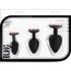 Набор черных анальных пробок с красным кристаллом-сердечком Bling Plugs Training Kit  Цена 5 466 руб. - Набор черных анальных пробок с красным кристаллом-сердечком Bling Plugs Training Kit