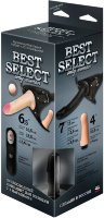 Черный женский пояс BEST SELECT с 3 насадками и вибрацией