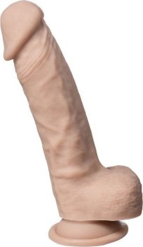 Телесный фаллоимитатор на присоске Real Skin Model 1 - 21 см.