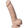 Телесный фаллоимитатор на присоске Real Skin Model 1 - 21 см.