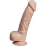 Телесный фаллоимитатор на присоске Real Skin Model 1 - 21 см.