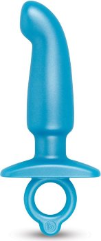 Голубая анальная пробка для массажа простаты Hither Silicone Prostate Plug - 14,3 см.