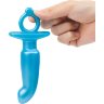 Голубая анальная пробка для массажа простаты Hither Silicone Prostate Plug - 14,3 см.