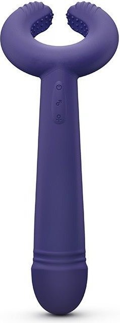 Темно-синий вибратор для пар Please Me Multi Vibrator