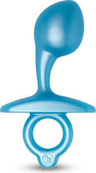 Голубая анальная пробка для массажа простаты Bulb Silicone Prostate Plug - 10,7 см.