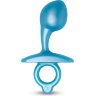 Голубая анальная пробка для массажа простаты Bulb Silicone Prostate Plug - 10,7 см.