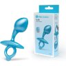 Голубая анальная пробка для массажа простаты Bulb Silicone Prostate Plug - 10,7 см.