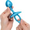 Голубая анальная пробка для массажа простаты Bulb Silicone Prostate Plug - 10,7 см.