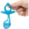 Голубая анальная пробка для массажа простаты Bulb Silicone Prostate Plug - 10,7 см.