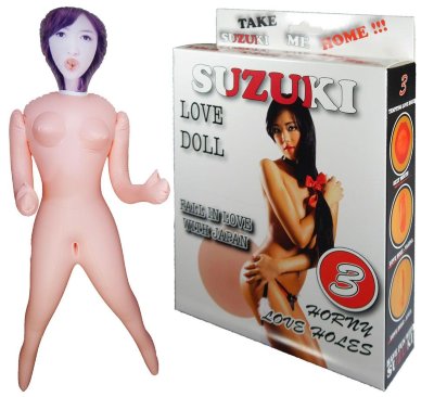 Надувная секс-кукла Suzuki  Цена 4 104 руб. Длина: 138 см. Красивая надувная кукла любви с очаровательным напечатанным лицом и стоячим положением. Она натурального размера, имеет грудь и 3 заманчивые любовные дырочки. Страна: Польша. Материал: поливинилхлорид (ПВХ, PVC).