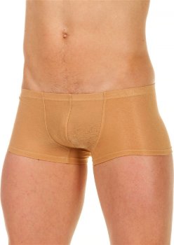 Бежевые трусы-хипсы с текстурой в виде роз на ткани Beige Rose Boxer