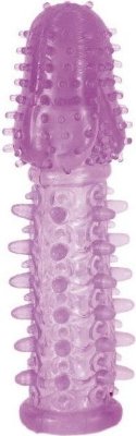 Фиолетовая насадка, удлиняющая половой член - 13,5 см.  Цена 758 руб. Длина: 13.5 см. Диаметр: 2.5 см. С этой закрытой фиолетовой насадкой вы станете не только ненасытным, но и восхитительным любовником. Всё потому, что она, плотно облегая член и даря ему свой «колючий» рельеф, препятствует преждевременной эякуляции, а также делает каждый толчок внутри лона максимально чувственным для партнёрши. Женщина оценит по достоинству ваш пыл, а также восхитительные касания стенок вагины упругими шипами и нежными точками. Страна: Китай. Материал: термопластичный эластомер (TPE).