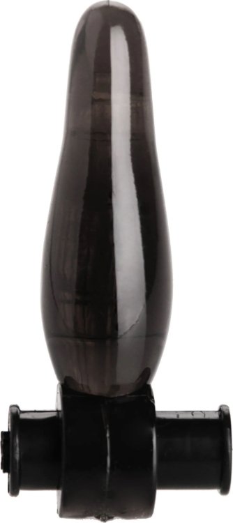 Дымчатая анальная мини-пробка с вибропулей Vibrating Bum Tickler Mini Anal Plug - 6,3 см.