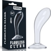 Прозрачный стимулятор простаты Flawless Clear Prostate Plug - 15 см.